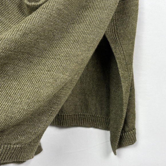 Talbots Womens Linen Open Front Cardigan Duster Sweater 3XL Petite Beach Office - Picture 3 of 11